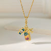 Wholesale Sweet Nature Heart Shape Titanium Steel Copper Electroplated Clavicle Chain Necklace For Women