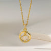 Wholesale Sweet Nature Heart Shape Titanium Steel Copper Electroplated Clavicle Chain Necklace For Women