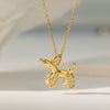 Wholesale Sweet Nature Heart Shape Titanium Steel Copper Electroplated Clavicle Chain Necklace For Women