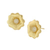 Wholesale Sweet Style Flower Shape Copper Goldplated Earrings For Women