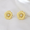 Wholesale Sweet Style Flower Shape Copper Goldplated Earrings For Women