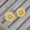 Wholesale Sweet Style Flower Shape Copper Goldplated Earrings For Women