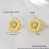 Wholesale Sweet Style Flower Shape Copper Goldplated Earrings For Women
