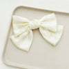 Wholesale Sweet Style Handmade Cloth Hair Accessories Spring Clip Hairpin With Satin Fabric Bow Ribbon For Women