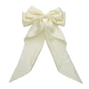 Wholesale Sweet Style Handmade Cloth Hair Accessories Spring Clip Hairpin With Satin Fabric Bow Ribbon For Women