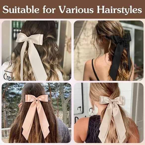 Wholesale Sweet Women's Polyester Handmade Doublelayer Streamer Bow Onepiece Hairpin Hair Accessory