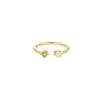 Wholesale Tail Ring Stainless Steel Ins Style Geometric Set With Diamonds Letters Numbers Text Design