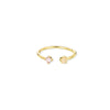 Wholesale Tail Ring Stainless Steel Ins Style Geometric Set With Diamonds Letters Numbers Text Design