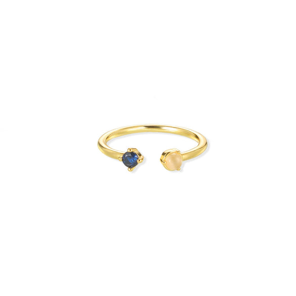 Wholesale Tail Ring Stainless Steel Ins Style Geometric Set With Diamonds Letters Numbers Text Design