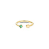 Wholesale Tail Ring Stainless Steel Ins Style Geometric Set With Diamonds Letters Numbers Text Design