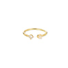 Wholesale Tail Ring Stainless Steel Ins Style Geometric Set With Diamonds Letters Numbers Text Design