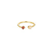 Wholesale Tail Ring Stainless Steel Ins Style Geometric Set With Diamonds Letters Numbers Text Design