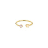 Wholesale Tail Ring Stainless Steel Ins Style Geometric Set With Diamonds Letters Numbers Text Design