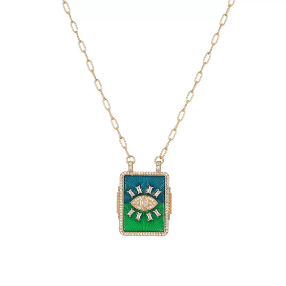 Wholesale Tarot Necklace Copper Geometric Retro Style Electroplated For Unisex