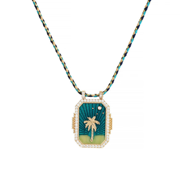 Wholesale Tarot Necklace Copper Geometric Retro Style Electroplated For Unisex