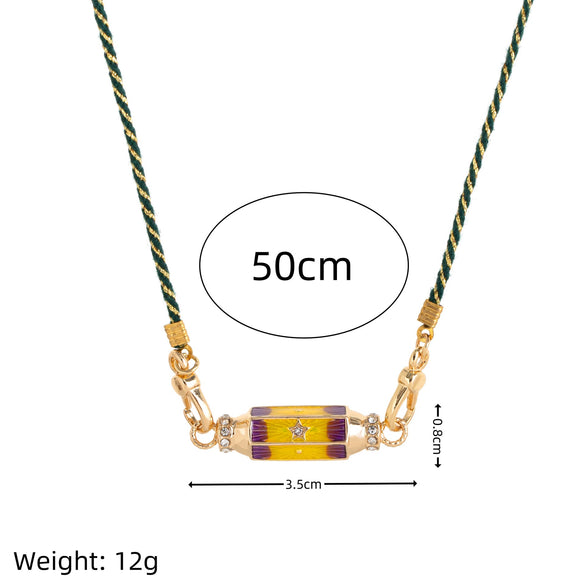Wholesale Tarot Necklace Copper Gold Plated Geometric Pendant For Men