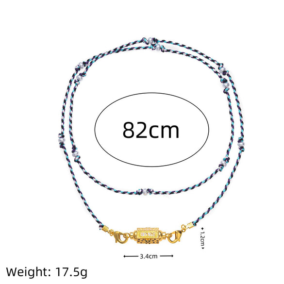 Wholesale Tarot Necklace Copper Gold Plated Geometric Pendant Men's Boyfriend Style