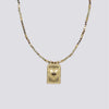 Wholesale Tarot Necklace Copper Heart Shape Fourleaf Clover Pattern Set With Diamonds Pendant
