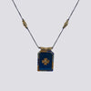 Wholesale Tarot Necklace Copper Heart Shape Fourleaf Clover Pattern Set With Diamonds Pendant