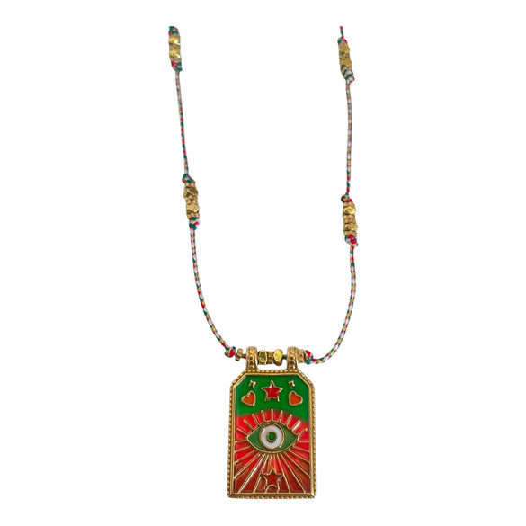 Wholesale Tarot Necklace Copper Heart Shape Pendant Electroplating