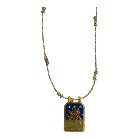 Wholesale Tarot Necklace Copper Heart Shape Pendant Electroplating