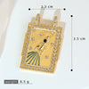 Wholesale Tarot Necklace Pendant Copper Micropaved Geometric Style 18K Gold Plated