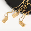 Wholesale Tarot Necklace With Geometric Pattern High Sense Plant Flowers Threedimensional Embossed Diamondembossed Titanium Steel Woolen Twist Chain Electroplated