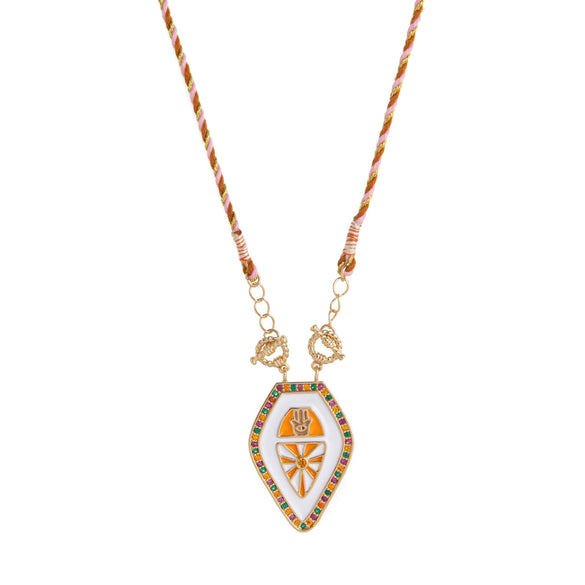 Wholesale Tarot Pendant Necklace Copper Retro Geometric Gold Plated