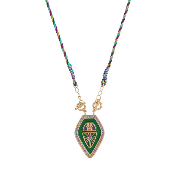 Wholesale Tarot Pendant Necklace Copper Retro Geometric Gold Plated
