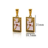 Wholesale Tarot Retro Pendant Jewelry Stainless Steel Rectangular Electroplating