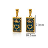 Wholesale Tarot Retro Pendant Jewelry Stainless Steel Rectangular Electroplating