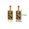 Wholesale Tarot Retro Pendant Jewelry Stainless Steel Rectangular Electroplating