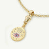 Wholesale Tarot Series Titanium Steel Necklace With Mixed Gemstone Inlay Heart Shape Pendant For Women