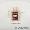 Wholesale Tarot Square Pendant Necklace Copper Plated 18K Gold Geometric Style Electroplated Oildripping Zircon Diy Accessories