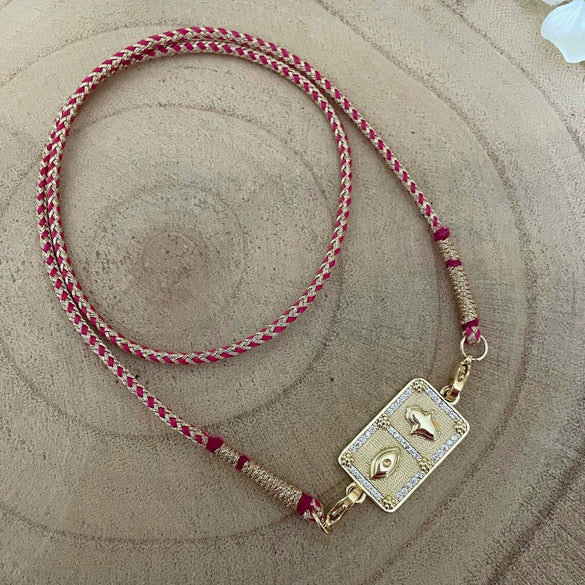Wholesale Tarot Stainless Steel And Titanium Steel Necklace Geometric Heart Eye Pendant 18K Gold Plated Electroplating Design Unisex