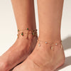 Wholesale Tassel Anklet Stainless Steel Inlaid Zircon Geometric Styling Non Fading Foot Chain For Women