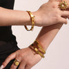 Wholesale Tassel Buckle Bracelet Stainless Steel 18K Gold Plated Electroplated Fashion Geometric Couple Jewelry
