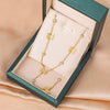 Wholesale Tassel Butterfly Geometric Titanium Steel Necklace With Mixed Gemstone Inlay Electroplated For Women Fashion Highend Design Nonfading Clavicle Chain