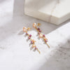 Wholesale Tassel Earrings Natural Freshwater Pearl S925 Sterling Silver Purple Mica