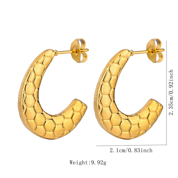 Wholesale Tassel Earrings Stainless Steel Non Fading Exaggerated Niche Jewelry With Electroplating Treatment
