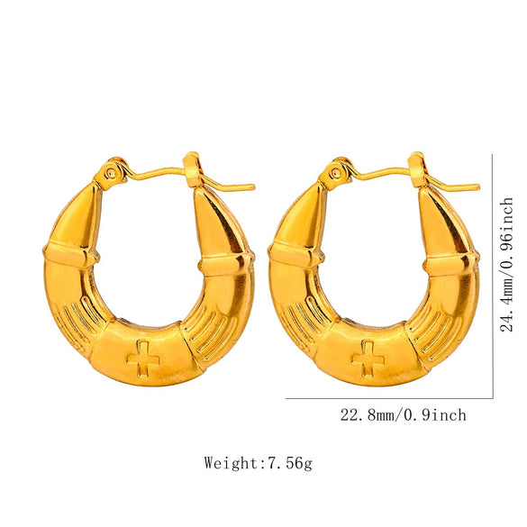 Wholesale Tassel Earrings Stainless Steel Non Fading Exaggerated Niche Jewelry With Electroplating Treatment
