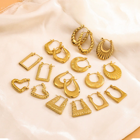 Wholesale Tassel Earrings Stainless Steel Non Fading Exaggerated Niche Jewelry With Electroplating Treatment
