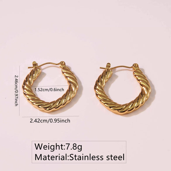 Wholesale Tassel Earrings Stainless Steel Non Fading Exaggerated Niche Jewelry With Electroplating Treatment
