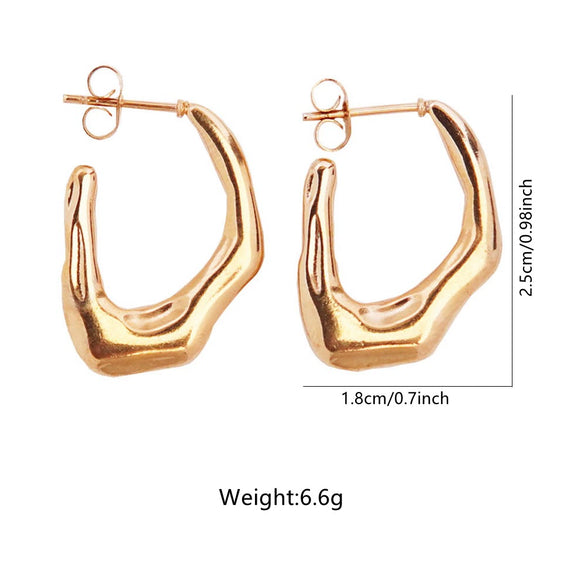 Wholesale Tassel Earrings Stainless Steel Non Fading Exaggerated Niche Jewelry With Electroplating Treatment