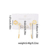 Wholesale Tassel Geometric Gold Strip Titanium Steel Earrings For Women Electroplated