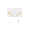 Wholesale Tassel Geometric Gold Strip Titanium Steel Earrings For Women Electroplated
