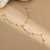 Wholesale Tassel Imitation Pearl Ychain Necklace Stainless Steel 18K Electroplated Geometric Style Jewelry For Women