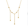 Wholesale Tassel Laser Ball Disco Necklace Titanium Steel 18K Gold Plated Geometric Style