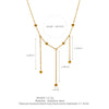 Wholesale Tassel Laser Ball Disco Necklace Titanium Steel 18K Gold Plated Geometric Style