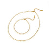 Wholesale Tassel Necklace And Anklet In Wave Pattern For Women Made Of High Grade Stainless Steel With Vacuum Real Gold In Pvd Furnace Treatment